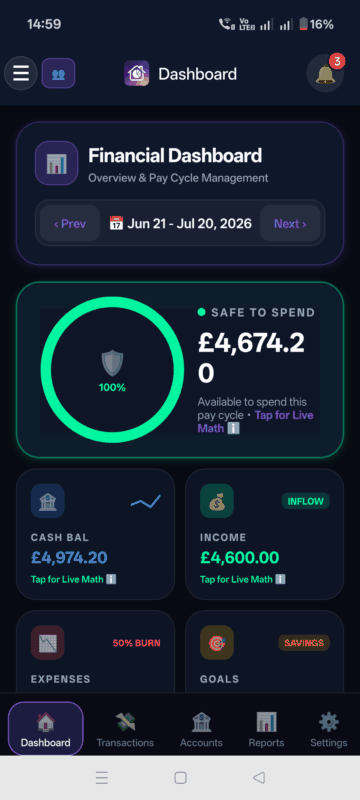 Native Mobile Dashboard Flow